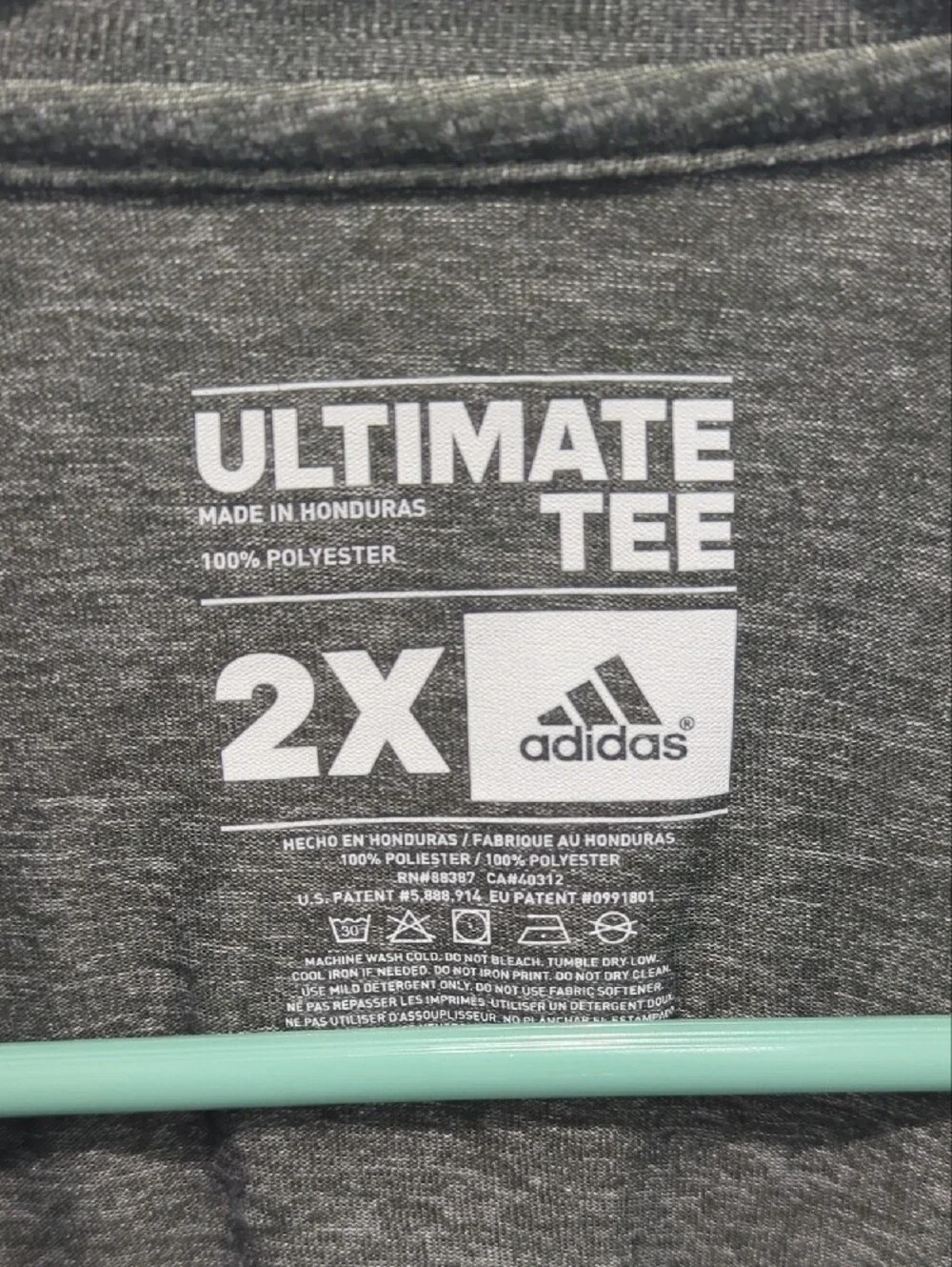 adidas Gray Heather Short-Sleeve Athletic Tee